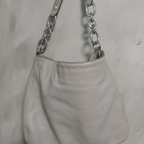 Michael Kors Soft Gray Leather Hobo - Picture 5 of 12